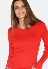 moves Twisti o-hals striktrøje 2679 Jumper 1664 Fiery Red