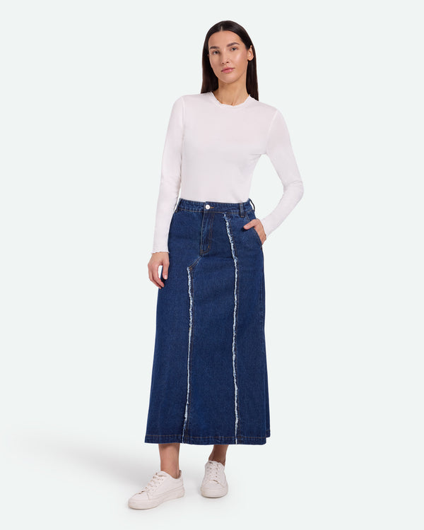 moves Uvela 2335 Maxi Skirt 1003 Dark Blue