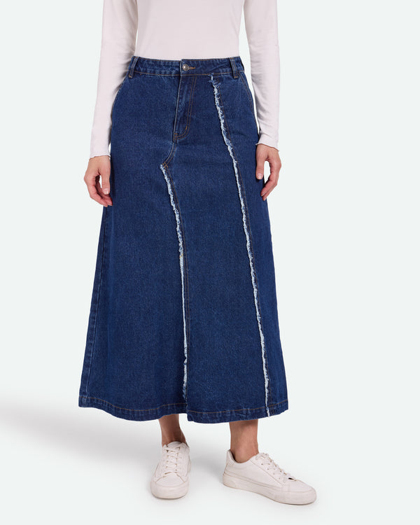 moves Uvela 2335 Maxi Skirt 1003 Dark Blue