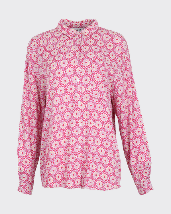 Secondhand astin 2568 langærmet skjorte - fuchsia pink